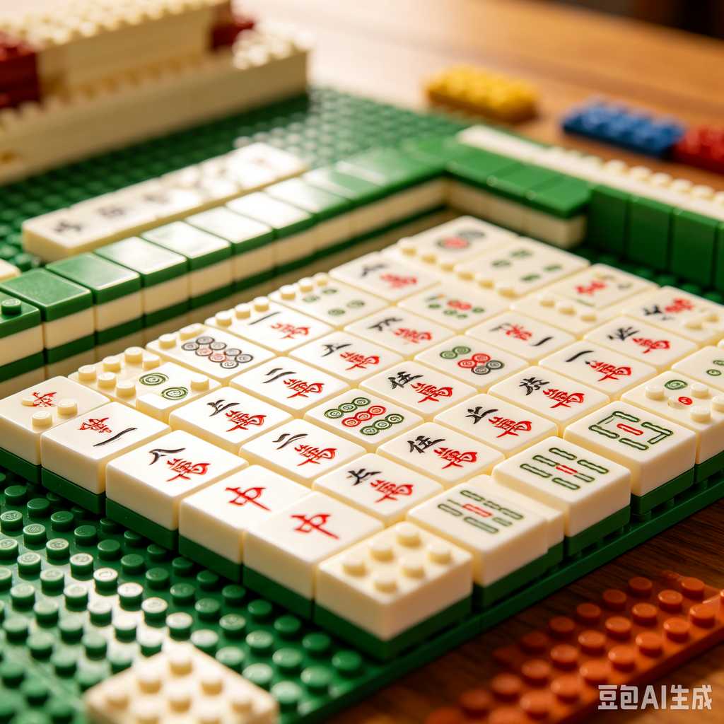 bamboo wood mahjong set